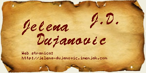 Jelena Dujanović vizit kartica